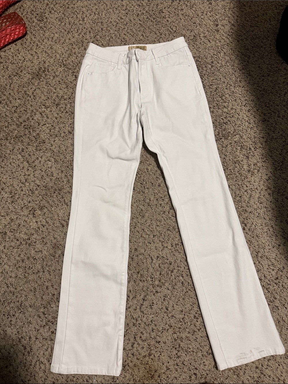 White Straight-Leg Jeans